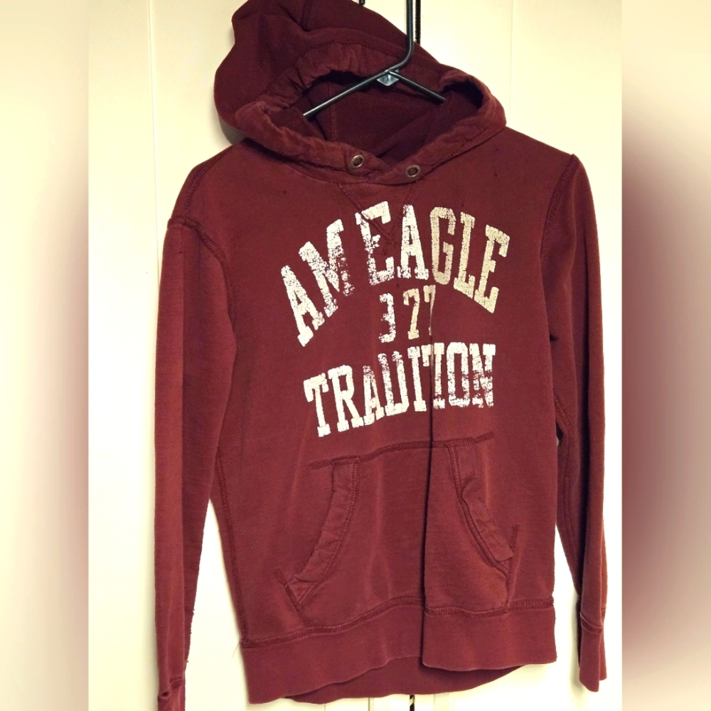 Distressed Amer Eagle Hoodie